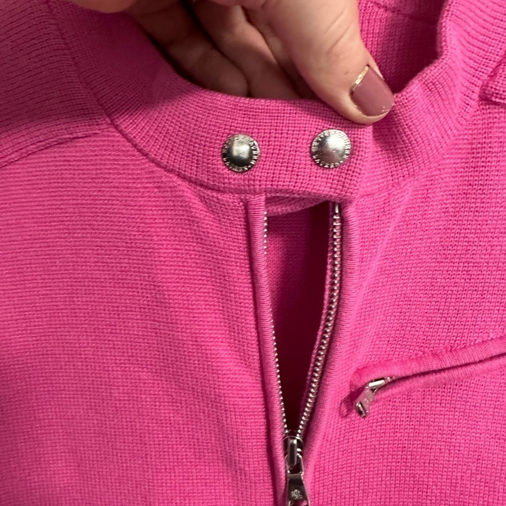 Ralph Lauren Tops | RI Pink Knit
Zipper Jacket | Color: Pink size L petite - Picture 4 of 10